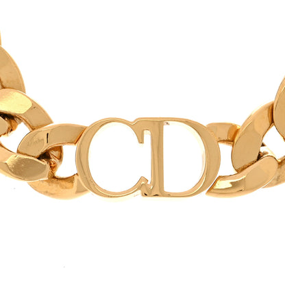 Christian Dior Metal CD Choker Necklace Gold 4 of 5