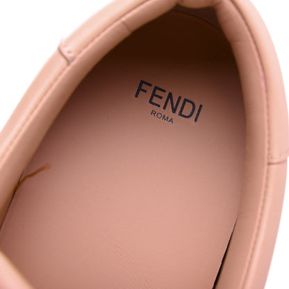 Fendi Vitello FF Embossed Womens Slip On Sneakers 41 Pink Burb 8 of 10