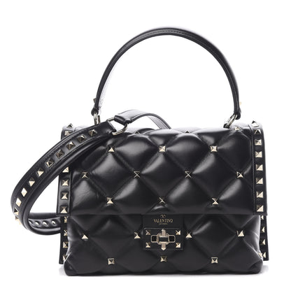 Valentino Garavani Nappa Medium Candystud Top Handle Bag Black 1 of 10
