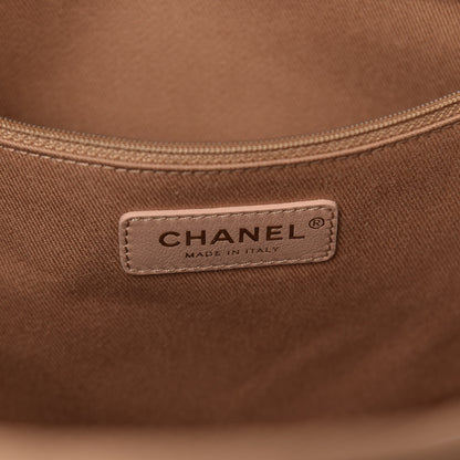 Chanel Straw Raffia Calfskin Striped Small Deauville Tote Beige 6 of 11