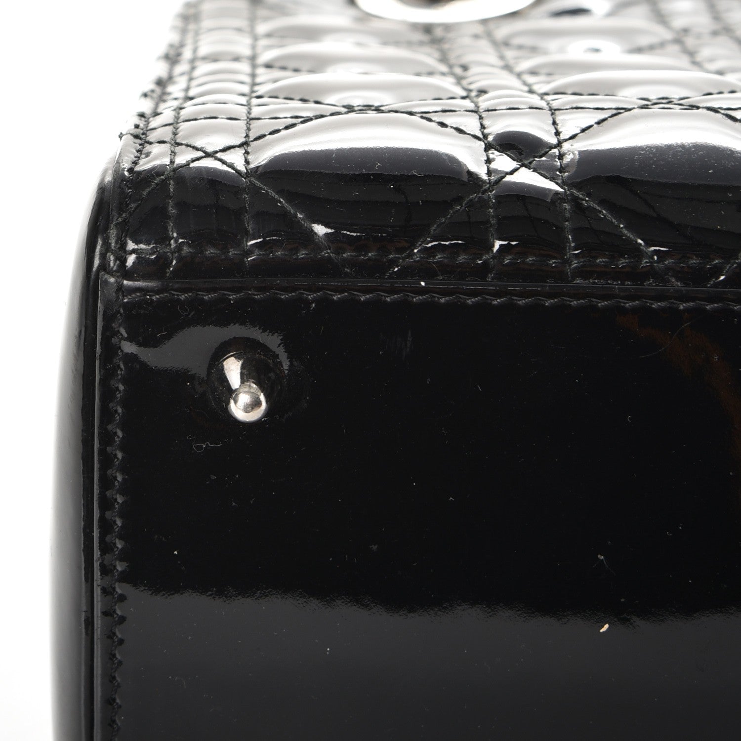 Christian Dior Patent Cannage Medium Lady Dior Black 13 of 14