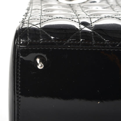 Christian Dior Patent Cannage Medium Lady Dior Black 13 of 14