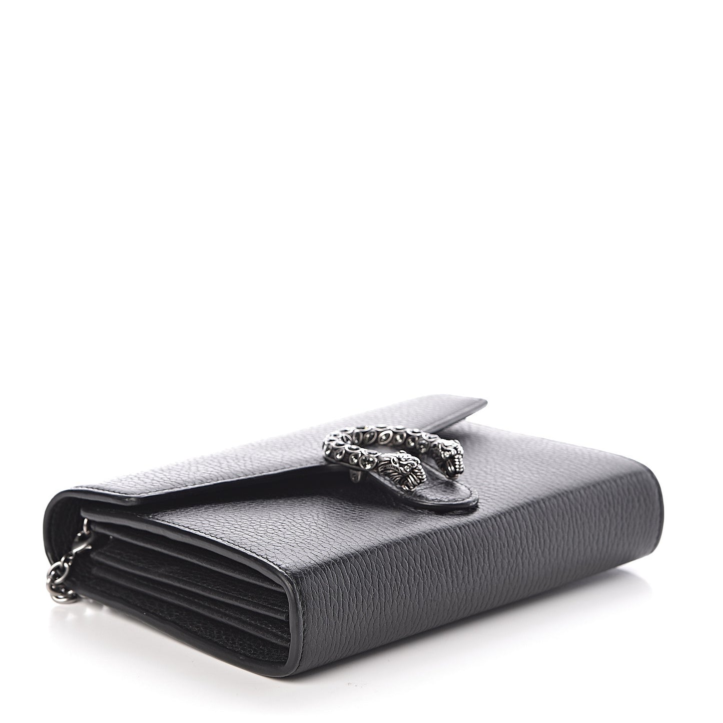 Calfskin Mini Dionysus Chain Wallet Black