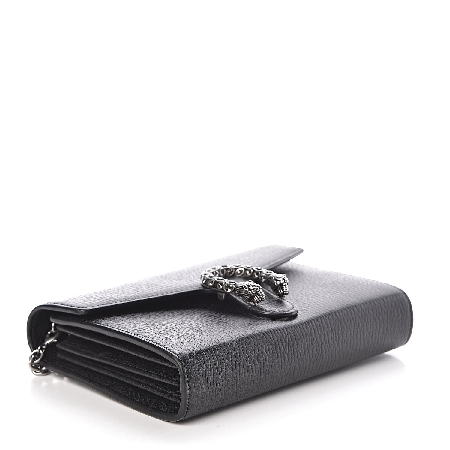 Gucci Calfskin Mini Dionysus Chain Wallet Black 4 of 10