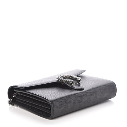 Gucci Calfskin Mini Dionysus Chain Wallet Black 4 of 10