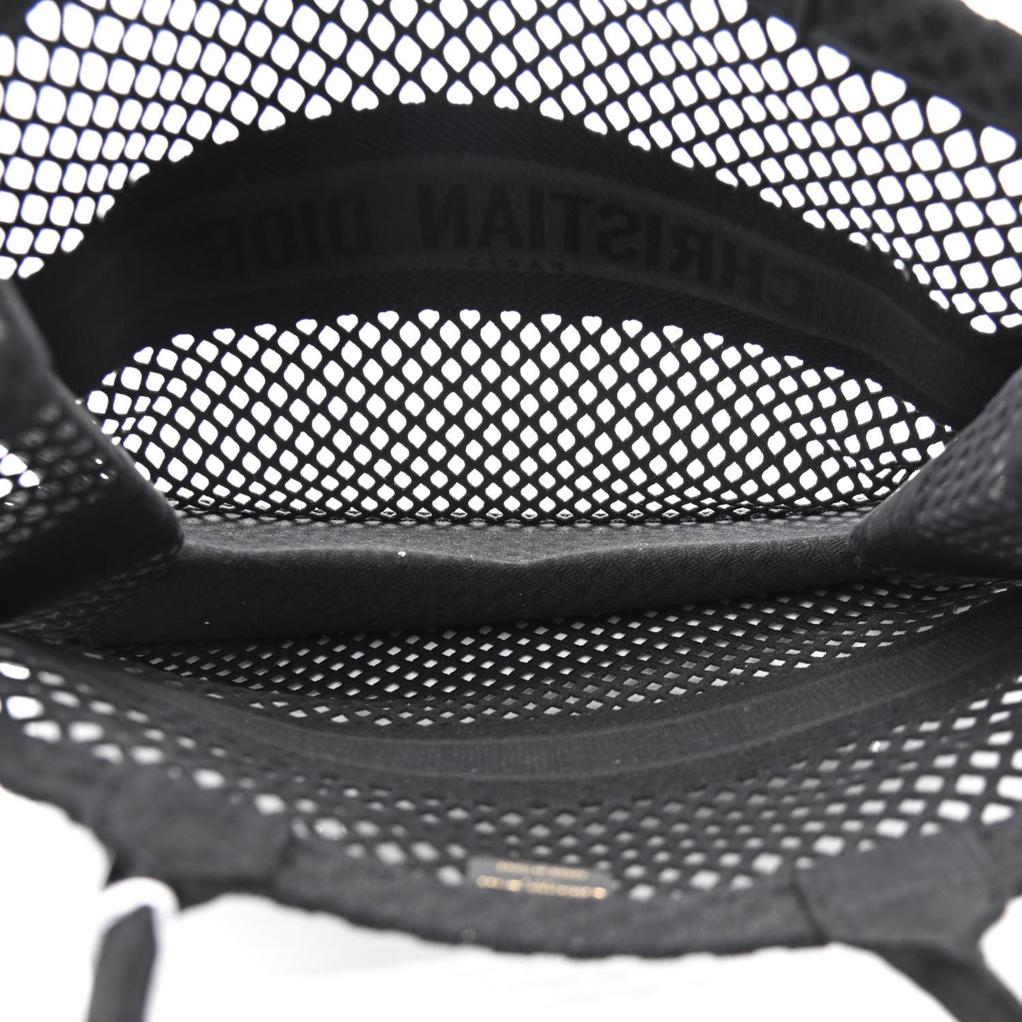 Mesh Embroidered Book Tote Black