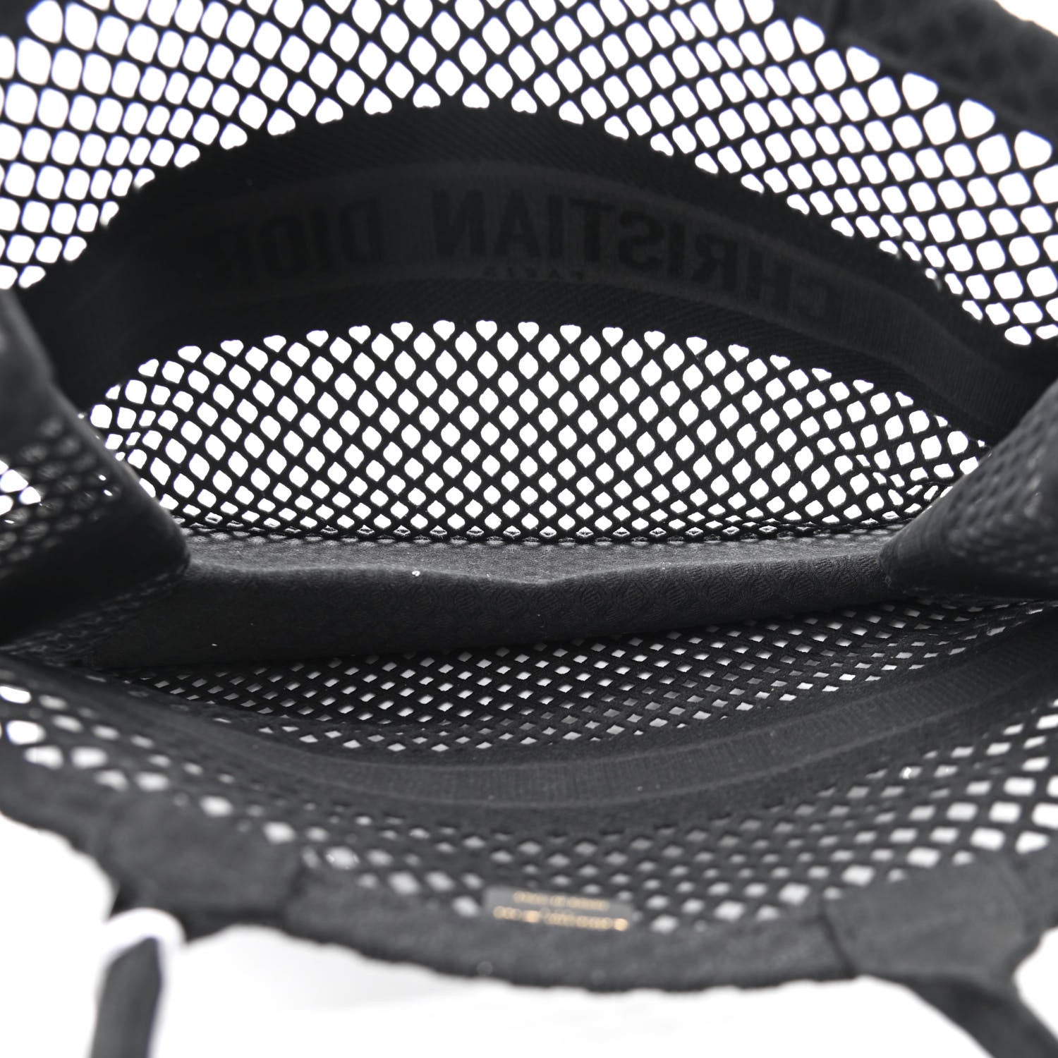 Christian Dior Mesh Embroidered Book Tote Black 5 of 10