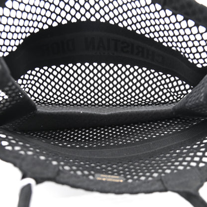 Christian Dior Mesh Embroidered Book Tote Black 5 of 10
