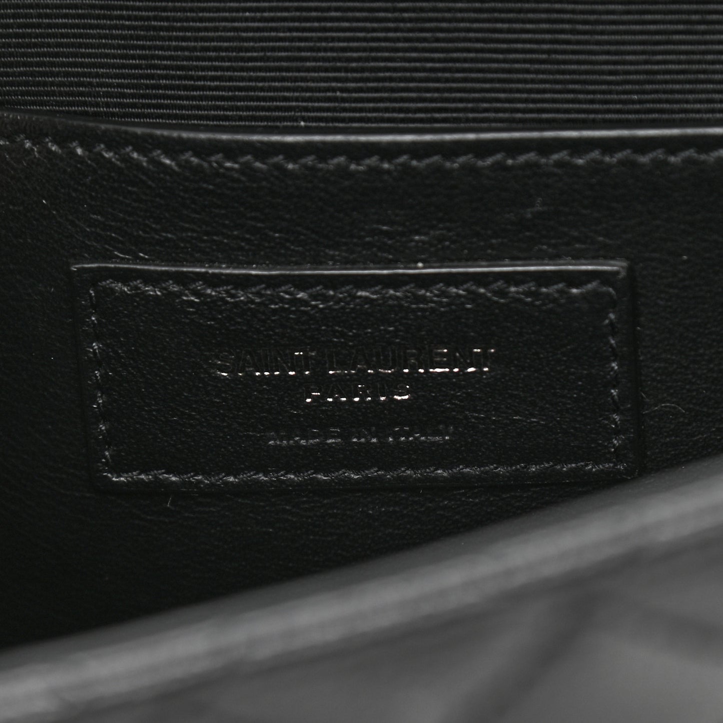 Grain De Poudre Textured Mixed Matelasse Triquilt Small Monogram Satchel Black