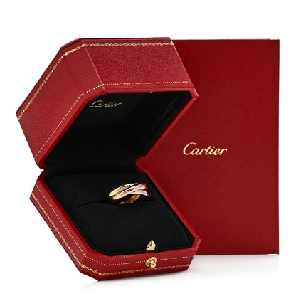 Cartier 18K Pink Yellow White Gold Classic Trinity Ring 60 9 5 of 5