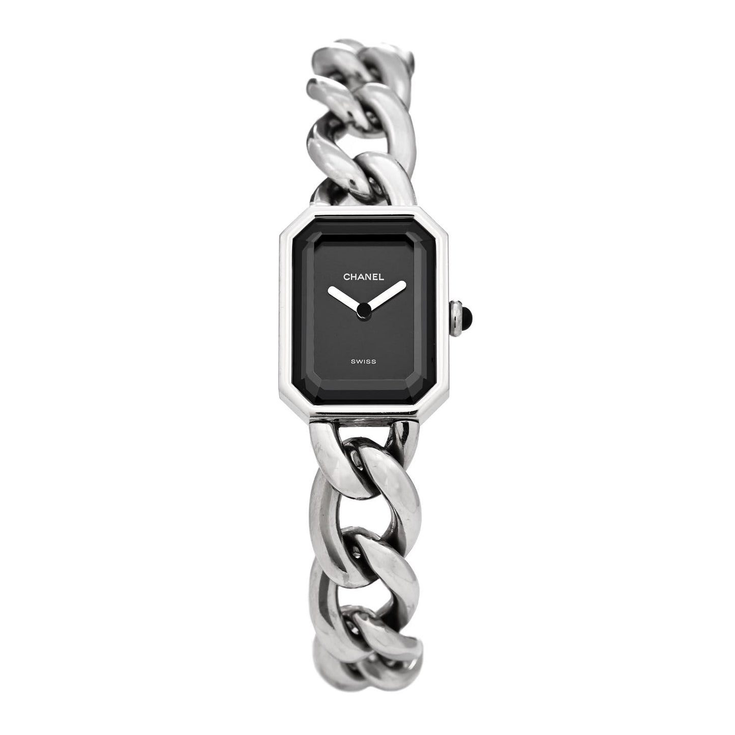 Stainless Steel 20mm Chain Premiere Quartz Watch Black M