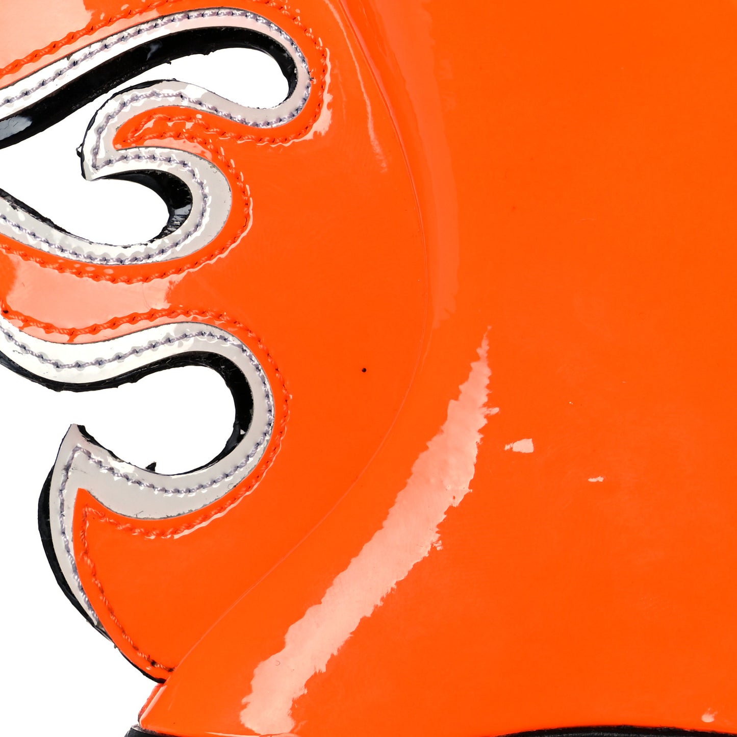 Patent Flame Wedge Sandals 36.5 Arancio Fluo