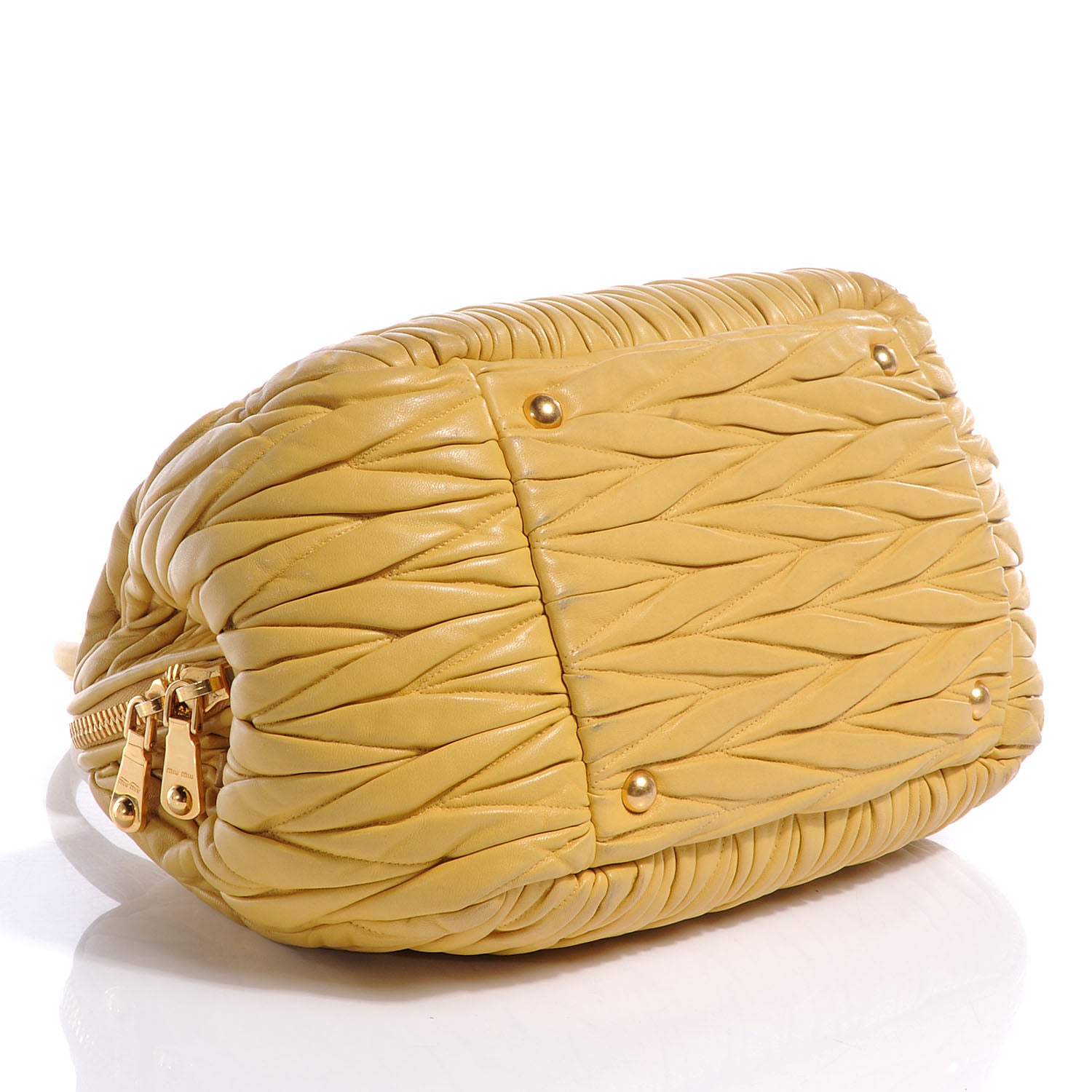 Miu Miu Leather Matelasse Tote Ginestra 4 of 12
