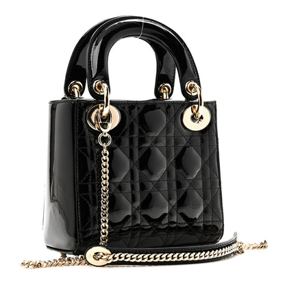 Christian Dior Patent Cannage Mini Lady Dior Black 3 of 10
