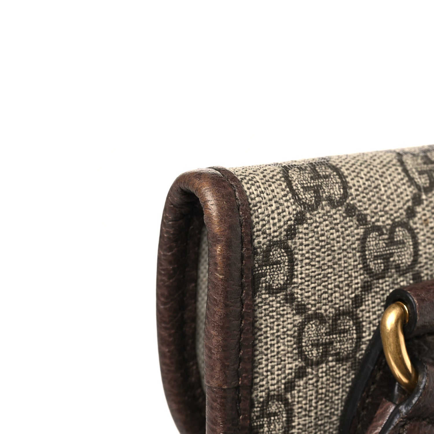 Gucci GG Supreme Monogram Web Medium Neo Vintage Flap Messenger Bag Beige New Acero 10 of 11