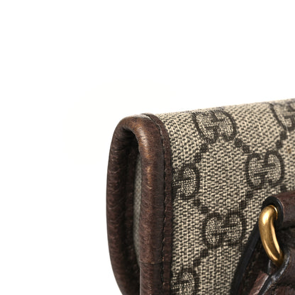 Gucci GG Supreme Monogram Web Medium Neo Vintage Flap Messenger Bag Beige New Acero 10 of 11