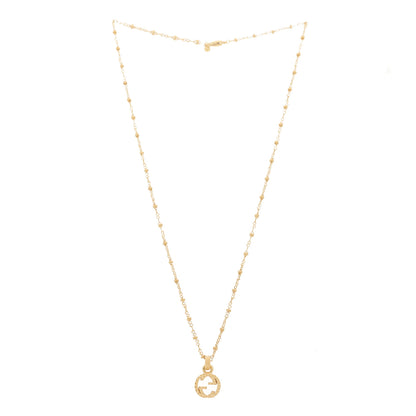 Gucci 18K Yellow Gold Running GG Pendant Necklace 3 of 6