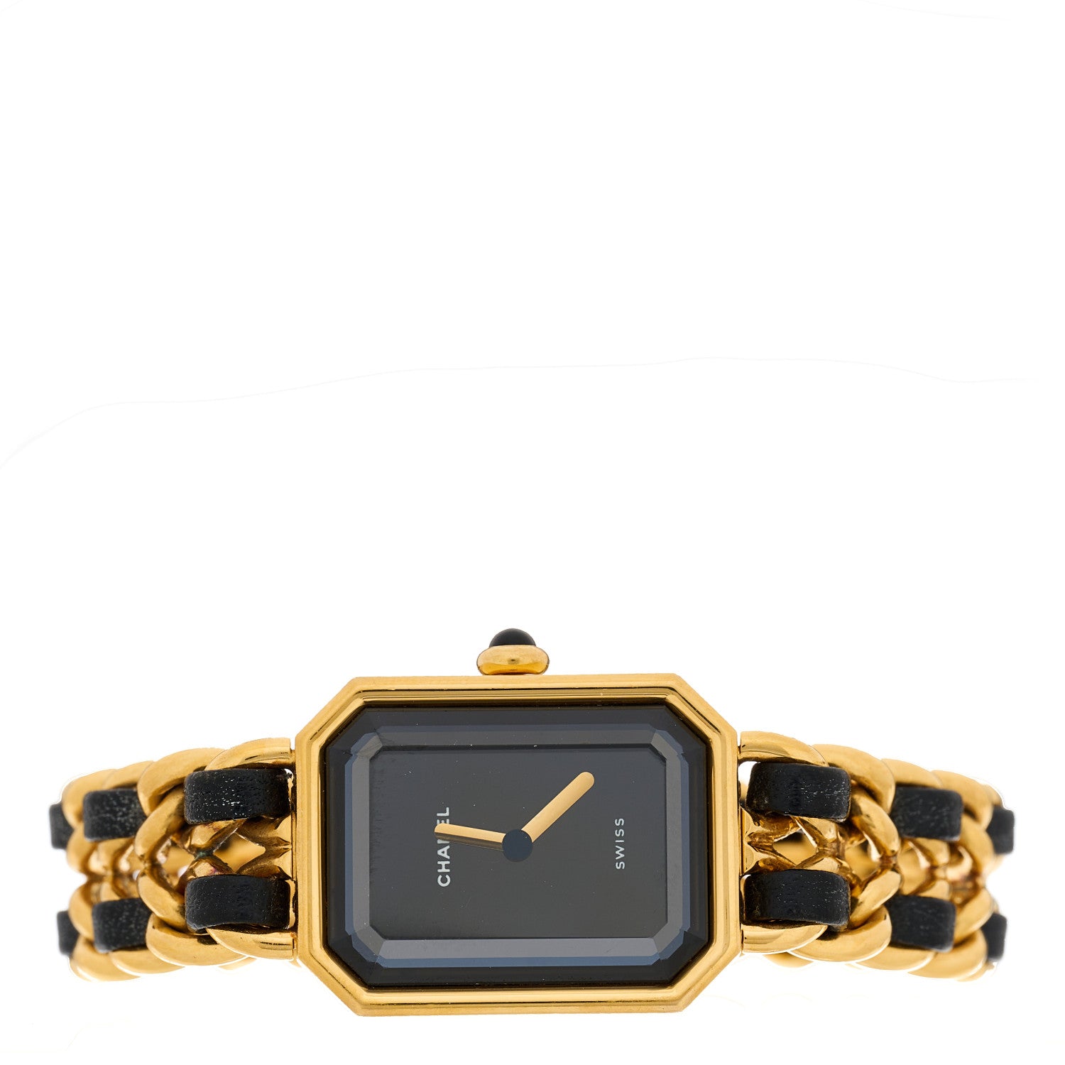 Chanel Stainless Steel Lambskin 20mm Chain Premiere Quartz Watch Gold M 2 of 4