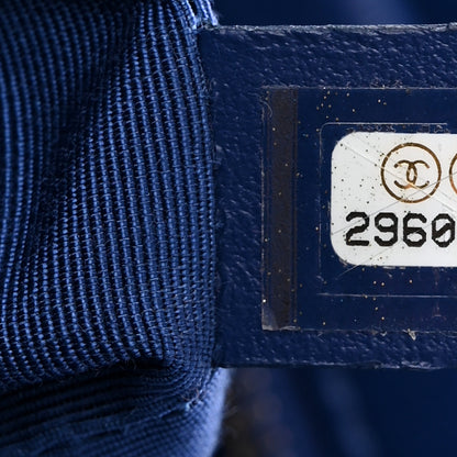 Chanel Aged Smooth Calfskin Quilted Medium Gabrielle Logo Hobo Blue 7 of 12