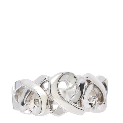 Tiffany Sterling Silver Paloma Picasso Loving Hearts Ring 52 6 1 of 4
