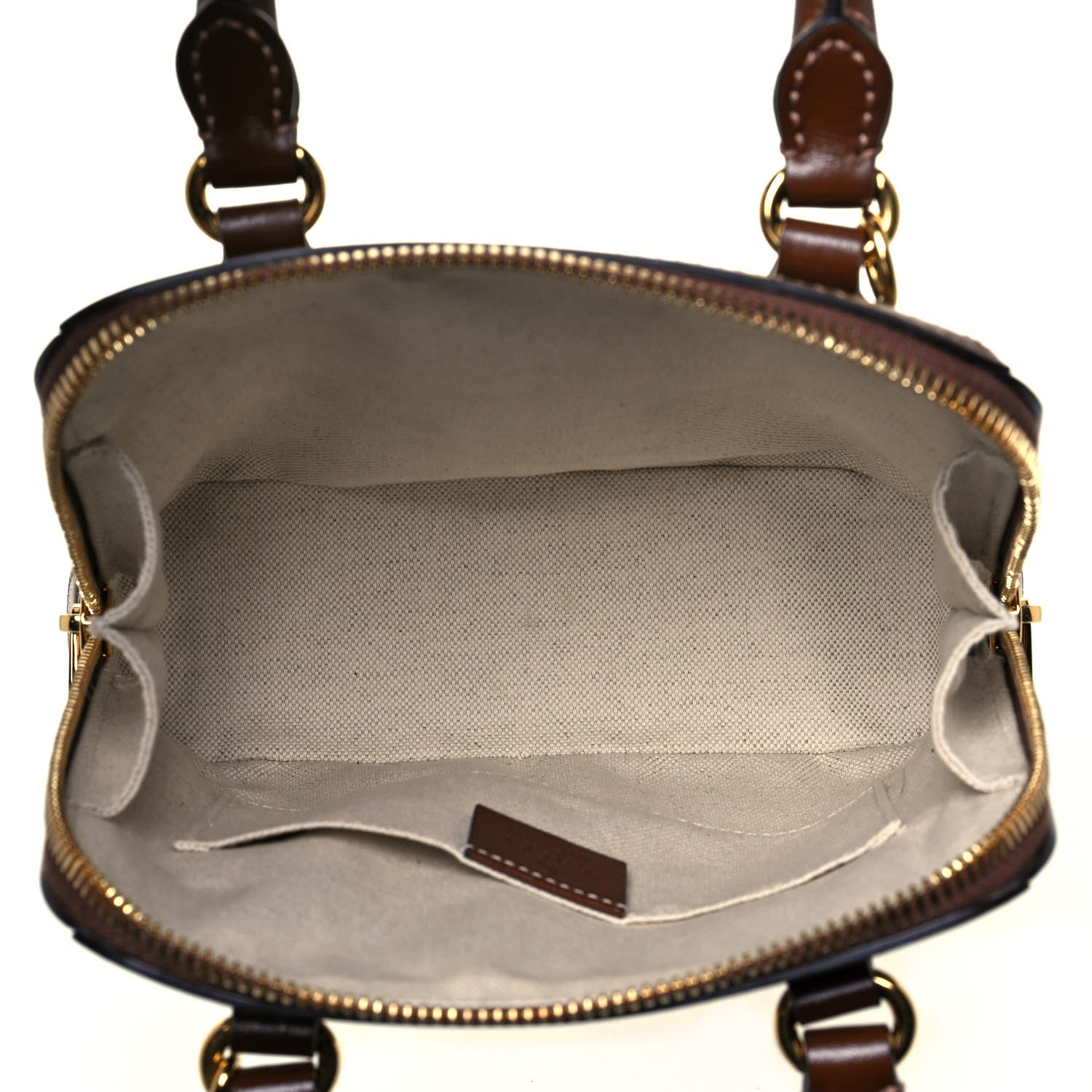 Gucci GG Supreme Monogram Azalea Calfskin Mini Horsebit 1955 Top Handle Bag Beige Ebony Brown Sugar 5 of 13