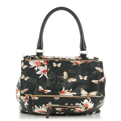 Givenchy Lambskin Magnolia and Moth Print Medium Pandora Black 1 of 7