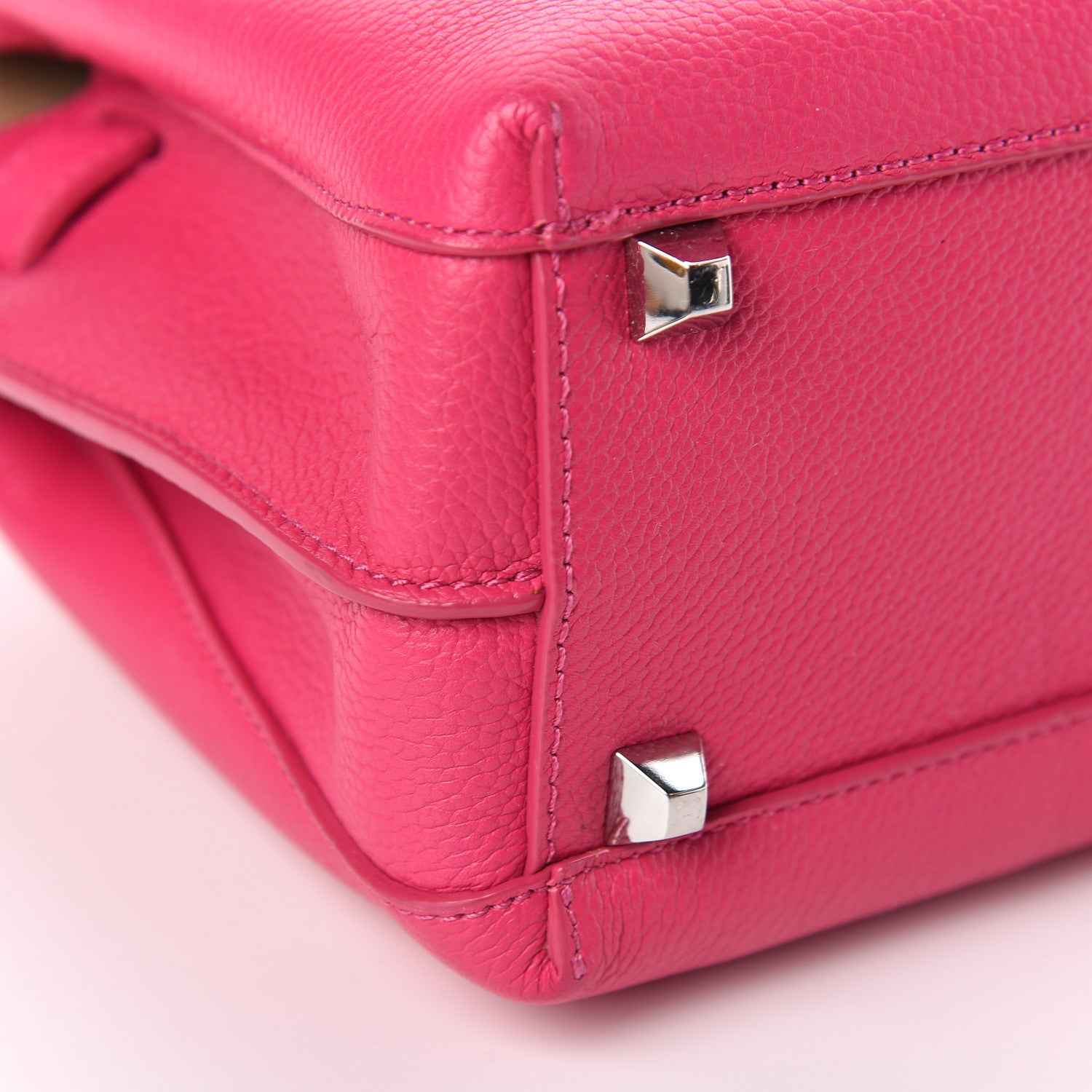MCM Grained Calfskin Mini Milla Tote Beetroot Pink 5 of 12
