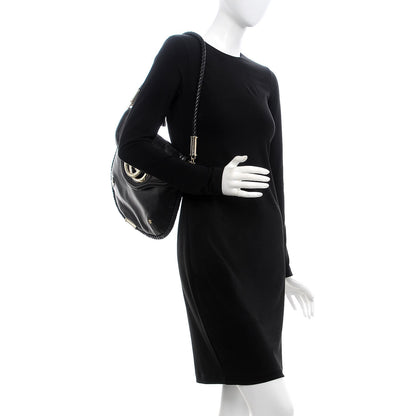 Gucci Calfskin Medium Britt Tassel Shoulder Bag Black 2 of 9