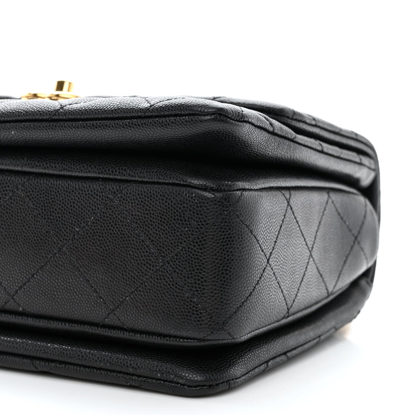 Caviar Quilted Coco First Flap Black