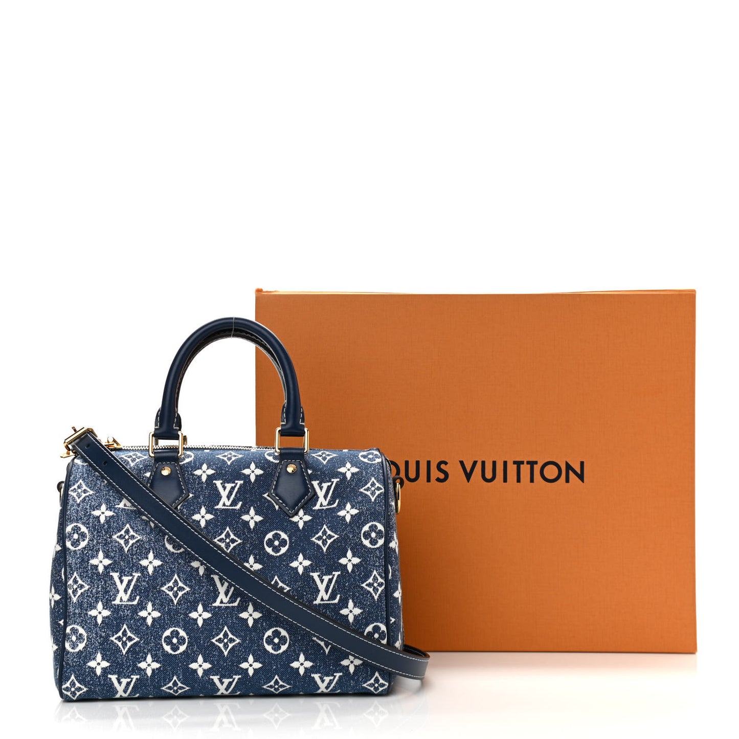 Monogram Jacquard Denim Speedy Bandouliere 25 Bleu