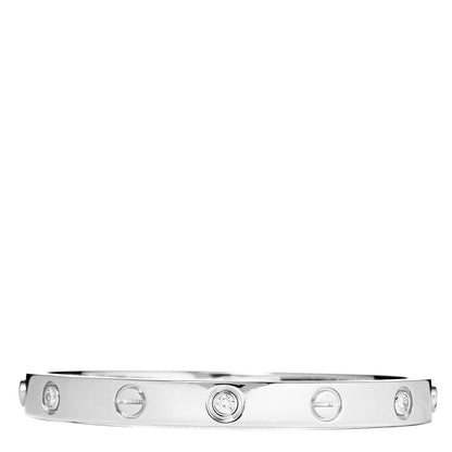 Cartier 18K White Gold 6 Diamond LOVE Bracelet 16 3 of 6