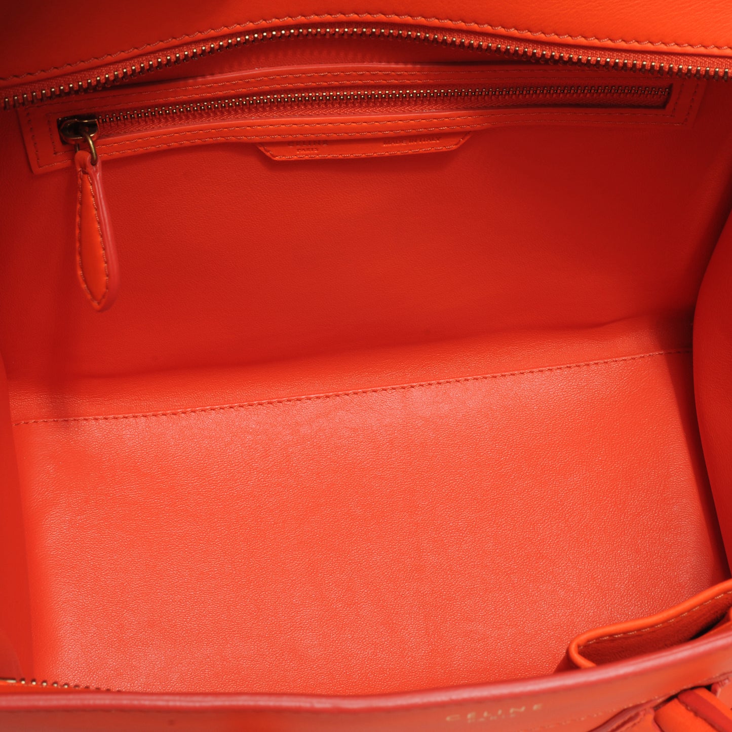 Smooth Calfskin Mini Luggage Bright Orange