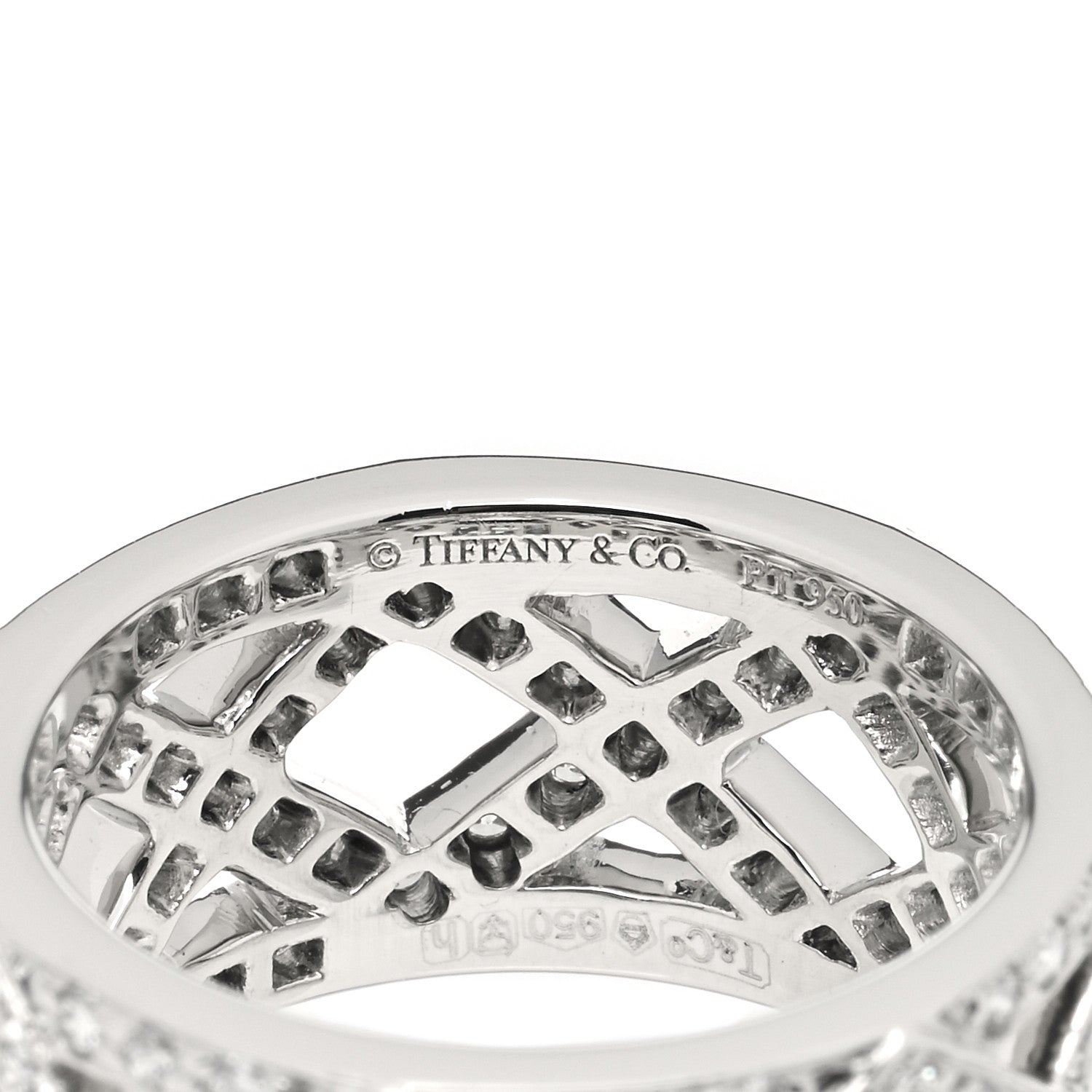 Tiffany Platinum Diamond Legacy Celebration Braided Band Ring 46 3.75 3 of 3
