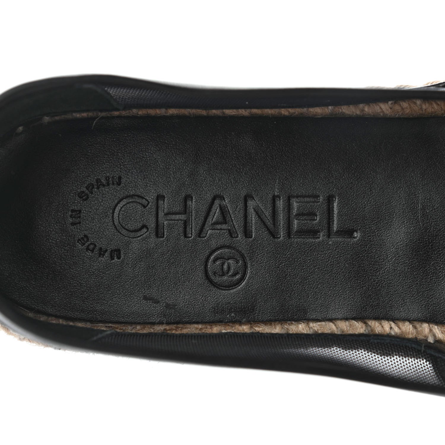 Chanel Mesh Grosgrain CC Espadrilles 37 Black 8 of 8