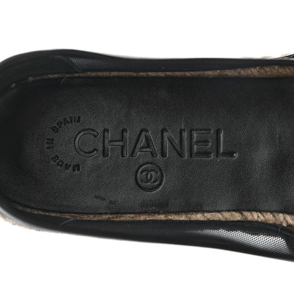 Chanel Mesh Grosgrain CC Espadrilles 37 Black 8 of 8