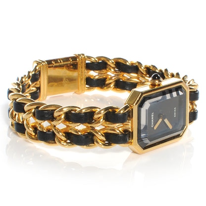 Chanel Stainless Steel Lambskin 20mm Chain Premiere Quartz Watch Gold M 4 of 10