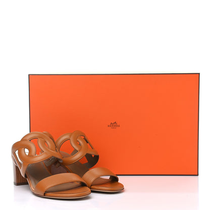 Hermes Nappa Bikini Sandals 37 Gold 9 of 9