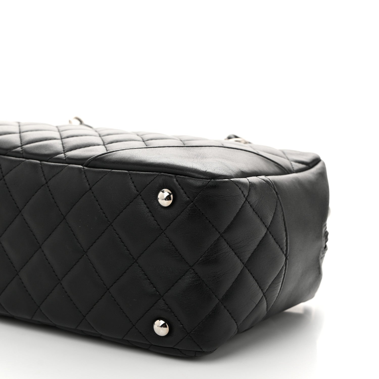 Chanel Calfskin Quilted Large Cambon Bowler Black 10 of 11