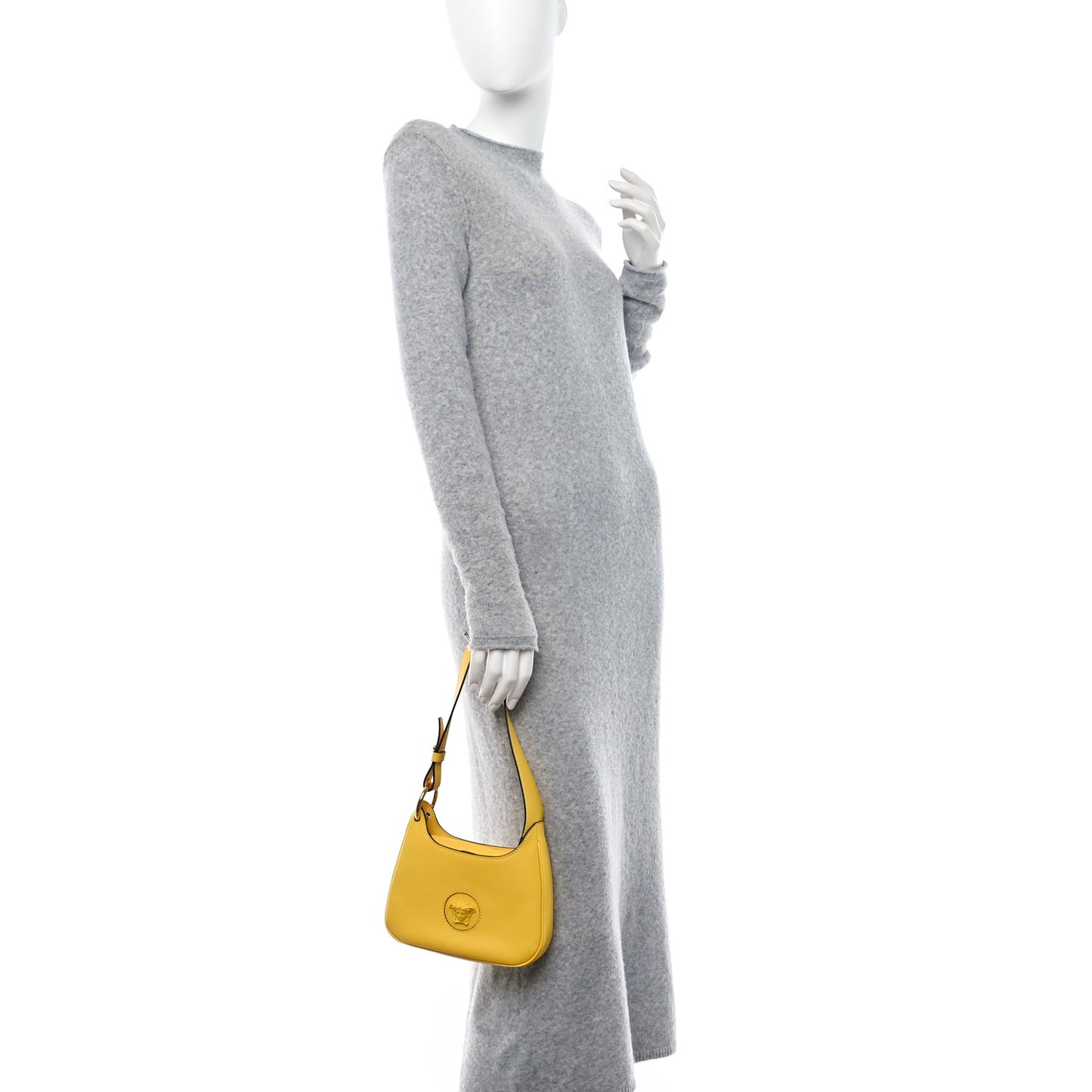 Calfskin La Medusa Mini Hobo Crossbody Yellow