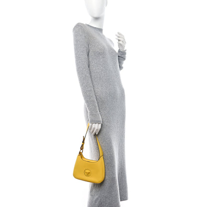 Versace Calfskin La Medusa Mini Hobo Crossbody Yellow 2 of 9