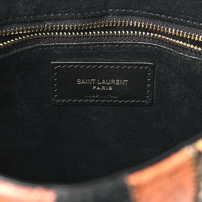 Saint Laurent Snakeskin Patchwork Le 5 A 7 Hobo Brown 6 of 10