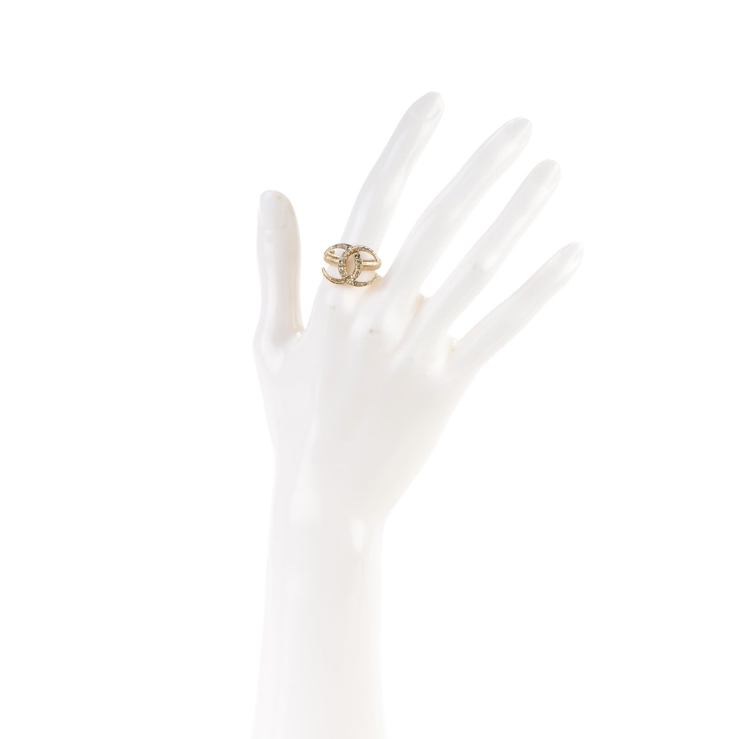 Crystal CC Ring 54 7 Gold