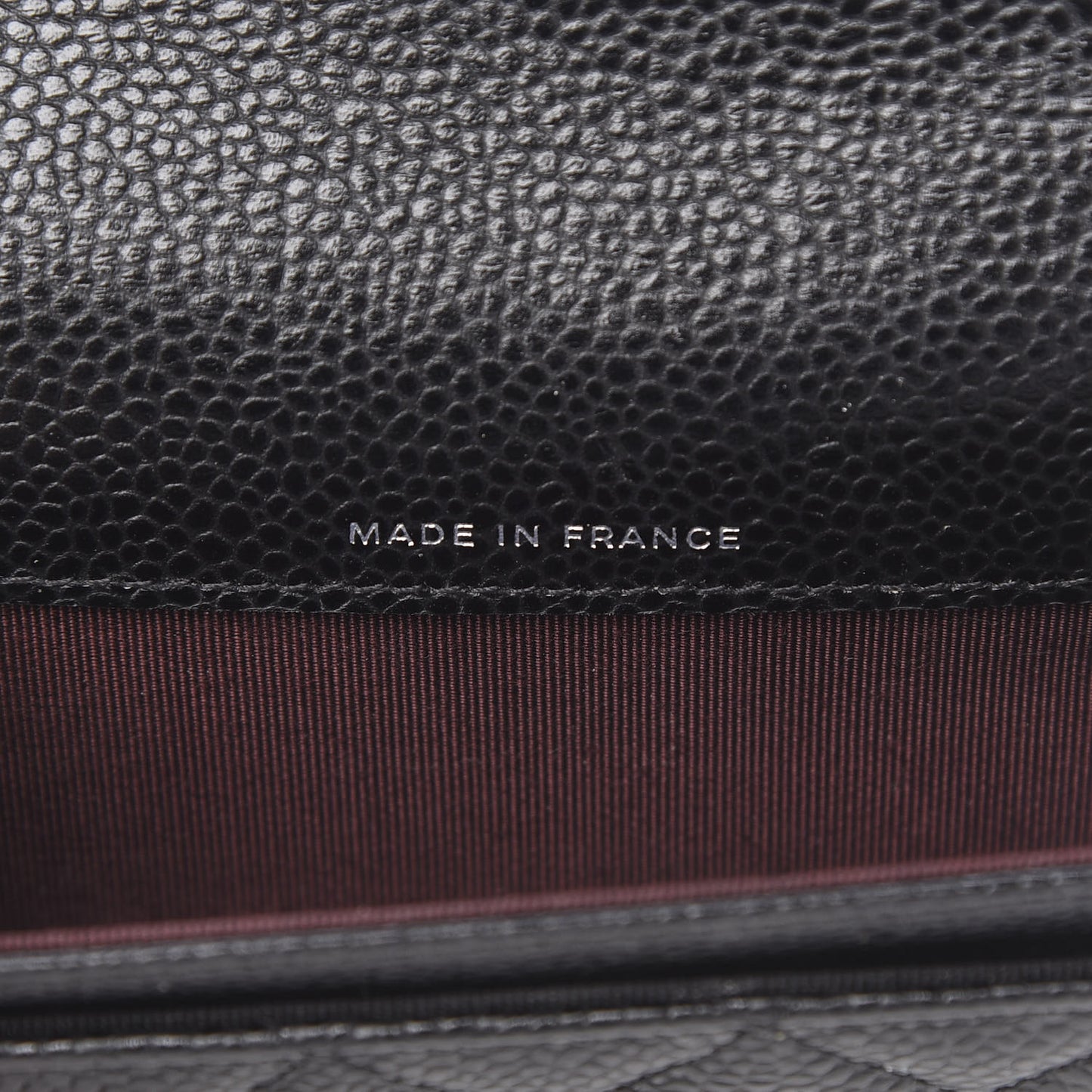 Caviar Quilted Flap Card Holder Wallet Black