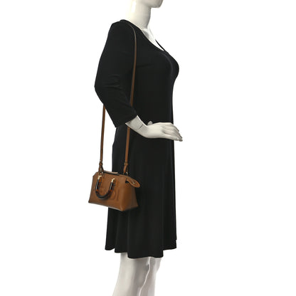 Fendi Vitello King Plexiglass Logo Embossed Mini By The Way Top Handle Boston Bag Caramello 2 of 10