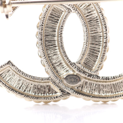 Chanel Pearl Crystal April In Paris CC Brooch Gold 4 of 5