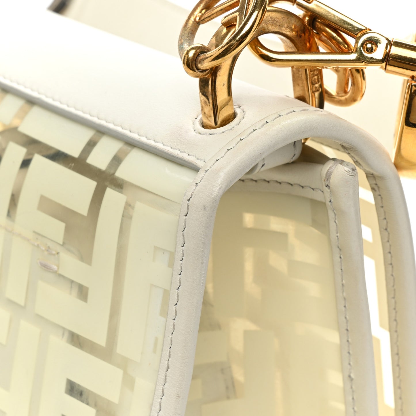 TPU FF Vitello Century F is Fendi Kan I Shoulder Bag White