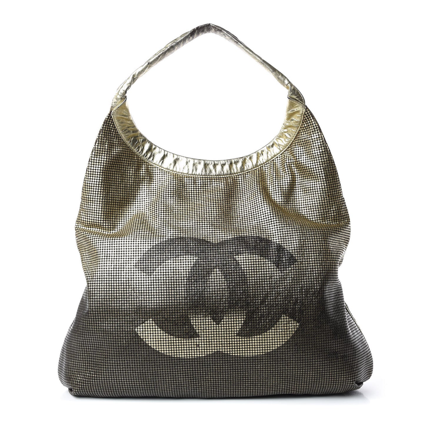 Metallic Perforated Lambskin Hollywood Hobo Silver
