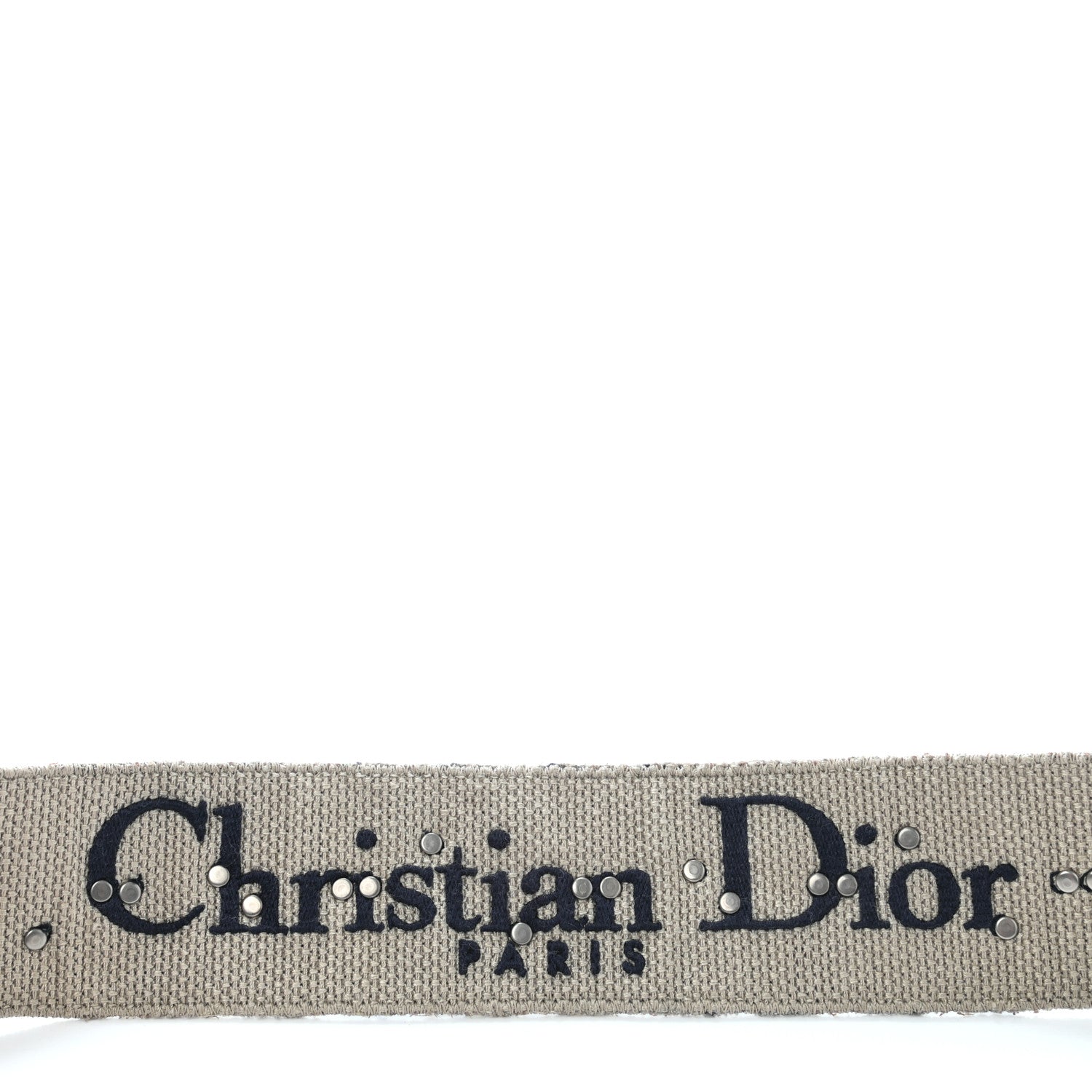 Christian Dior Oblique Studded Shoulder Strap Blue 5 of 5