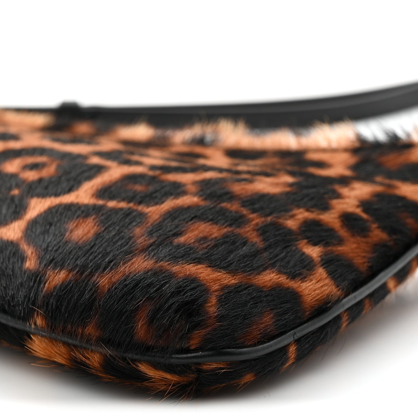 Calf Hair Leopard Print Le Bisou Perle Brown