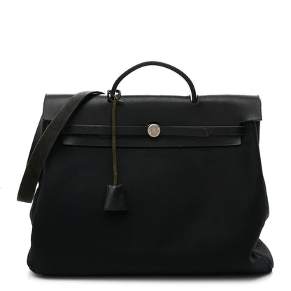 Hermes Toile Vache Hunter Herbag Zip 39 MM Black 1 of 12